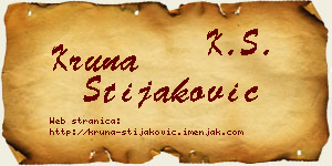 Kruna Stijaković vizit kartica
